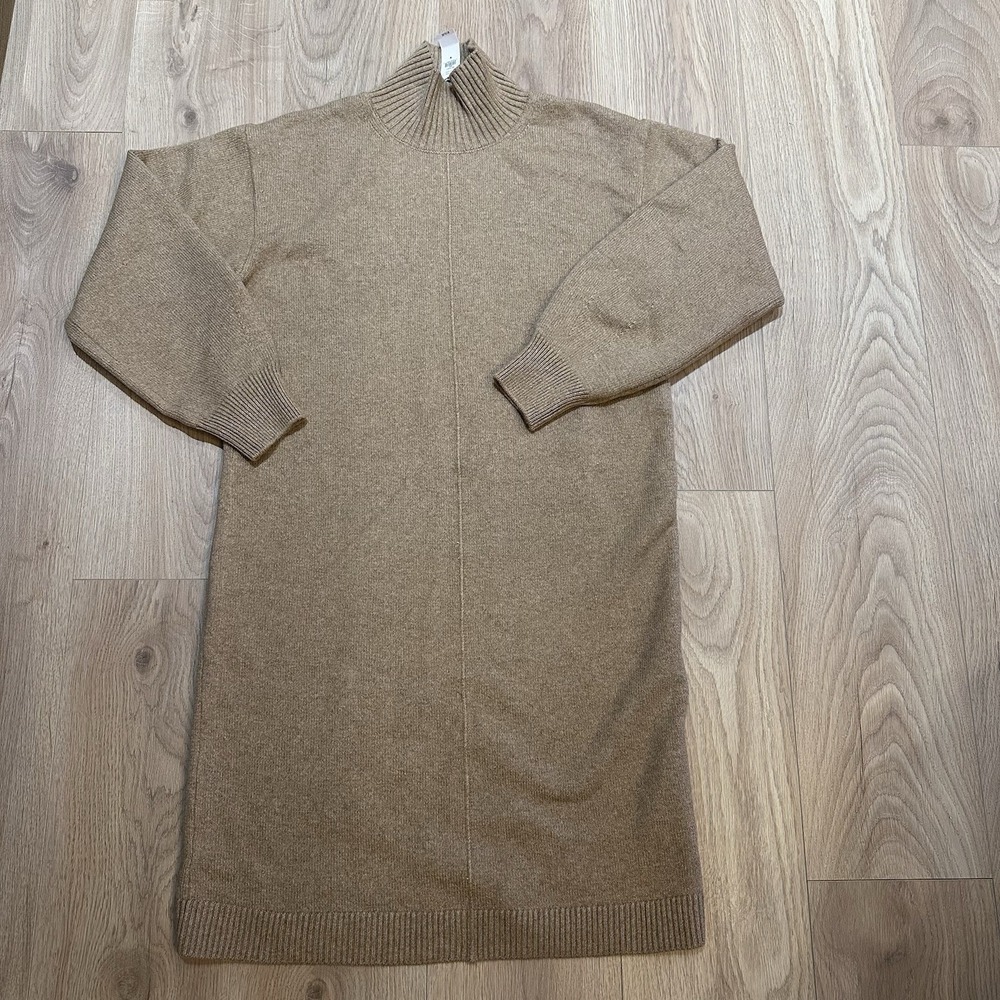 NEW Banana Republic Sweater Dress Womens M Beige Tan Long Sleeve‎ Tunic Pullover